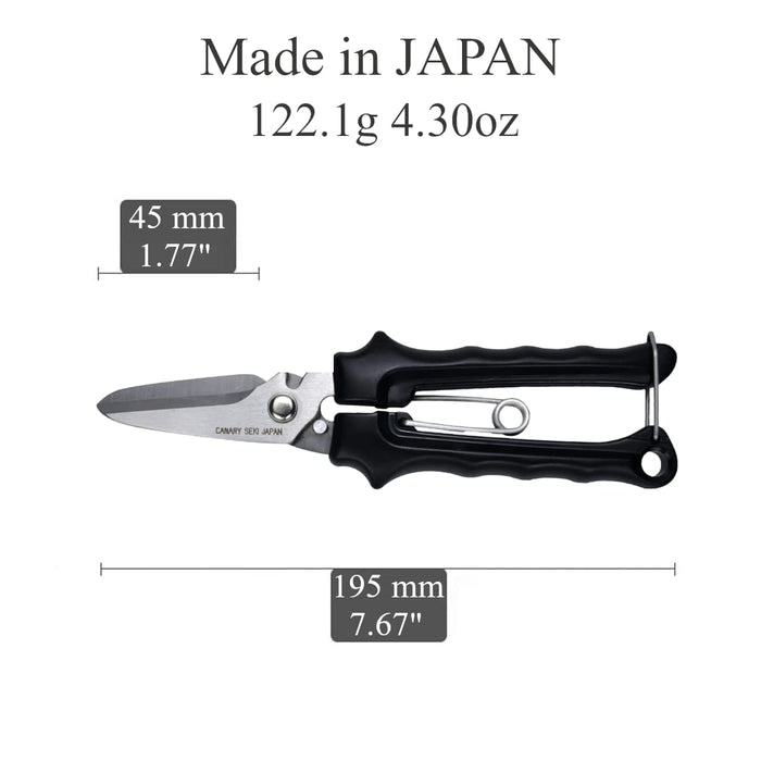 Hasegawa Knives Black Arm Wrestler Hard Snip Knife Scissors Naw-195