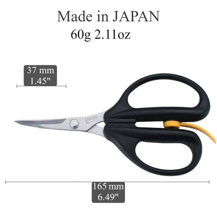 Hasegawa Knives Arm Wrestler Black Curved Blade Scissors Blade Length 3.7cm Total Length 16cm