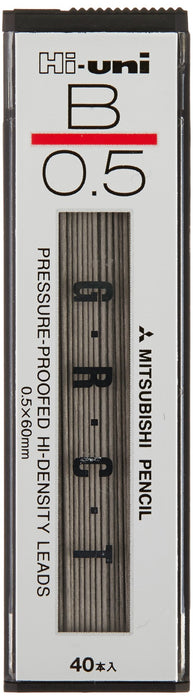 Mitsubishi Pencil Hi-Uni 0.5mm B Lead Refill for Smooth Writing