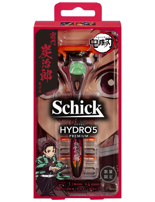 Schick Hydro 5 剃须刀，带 Kamado Tanjiro 支架和 4 个替换刀片