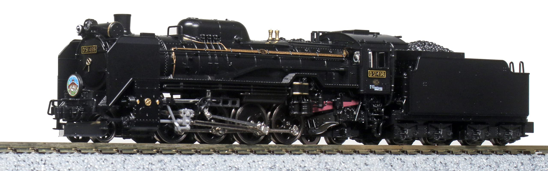 Kato N Gauge D51 498 蒸汽機車黑色帶側燈 2016-A