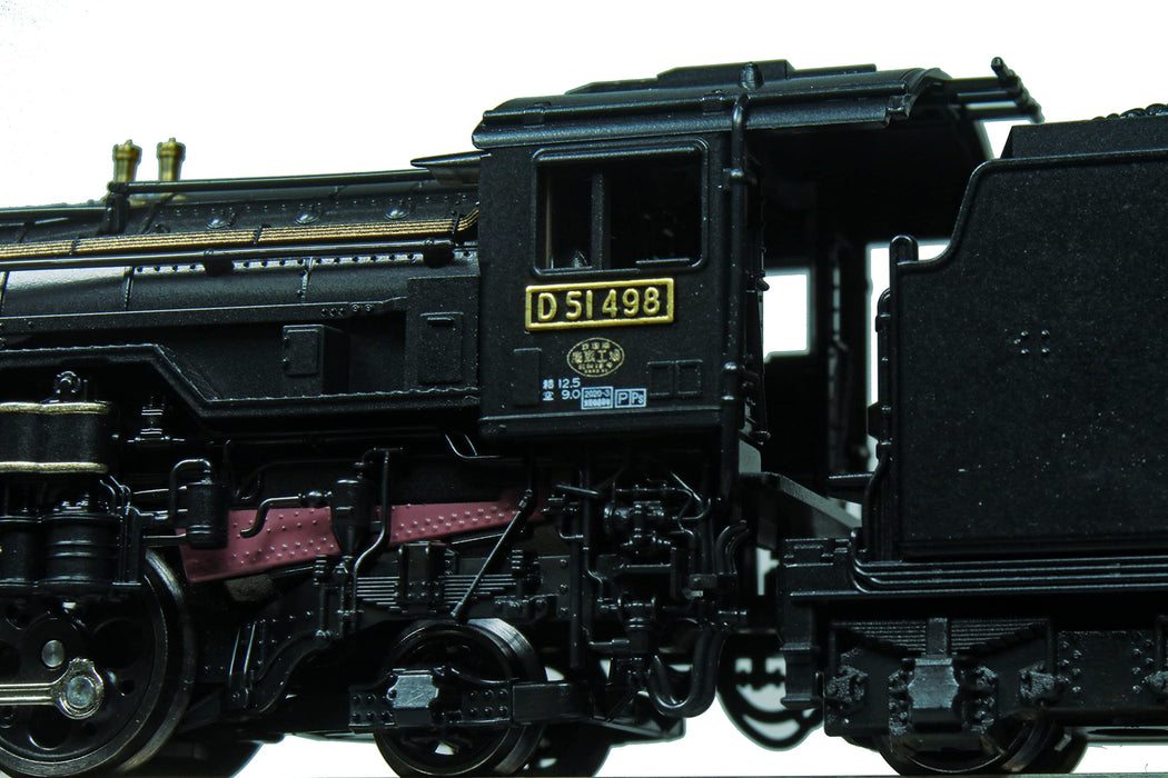 Kato N Gauge D51 498 蒸汽機車黑色帶側燈 2016-A