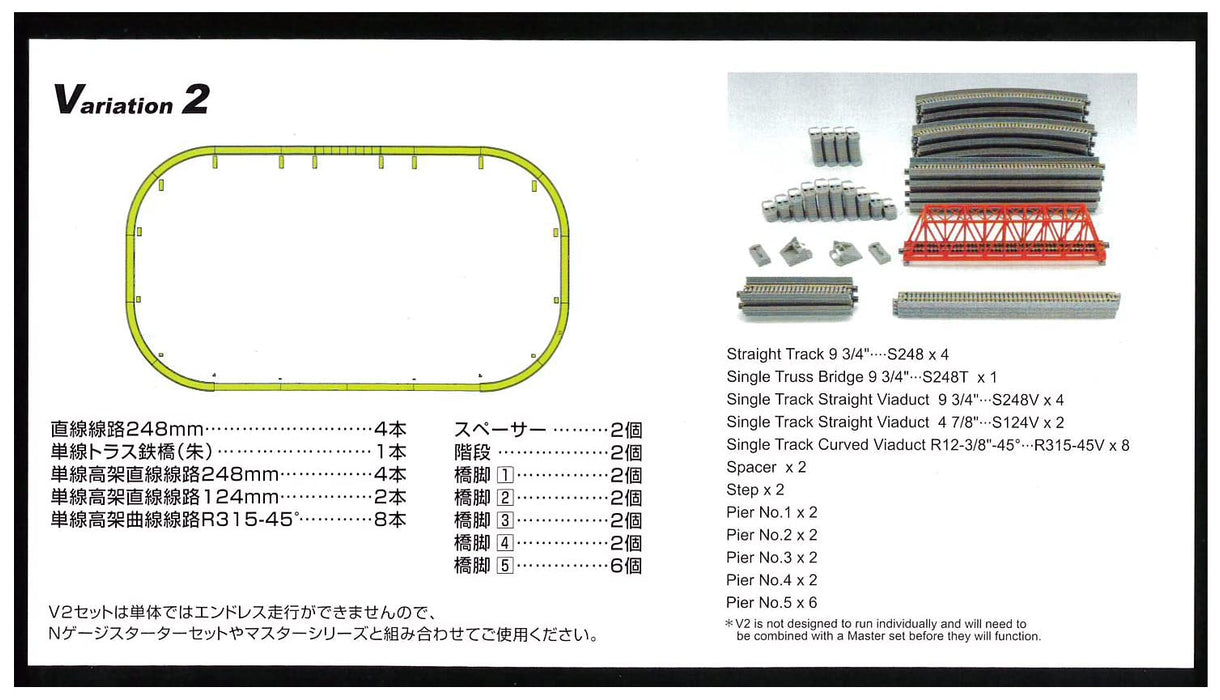 加藤 N Gauge 內雙軌 20-861 導軌組 V2