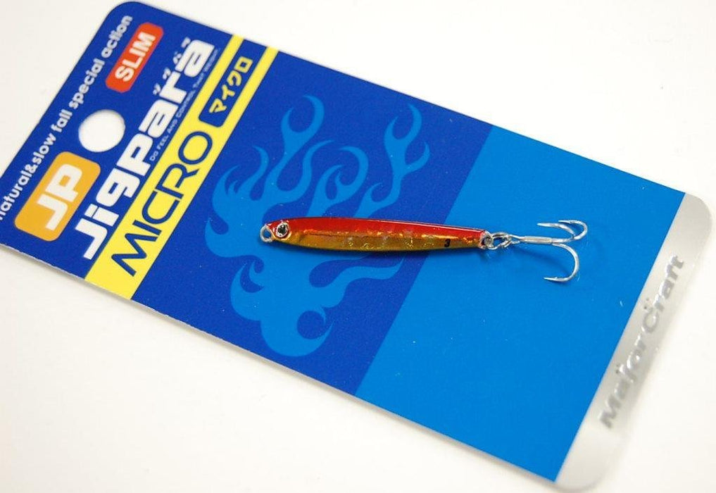 Major Craft Jigpara Micro Slim 3G Red Gold Metal Jig Lure