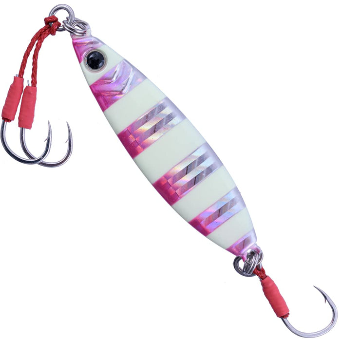 Major Craft Jigpara Shore Slow Jig 20G Zebra Pink - Precision Fishing Lure