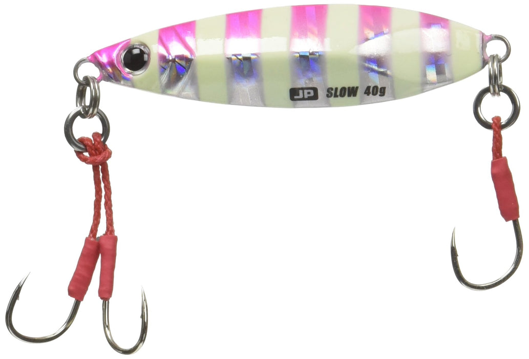 Major Craft Jigpara Shore Slow Metal Jig 40G Zebra Pink #26 Jpslow-40