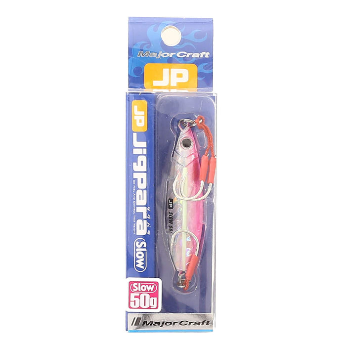 Major Craft Jigpara Slow Lure 50g Glow Pink #18 for Effective Fishing