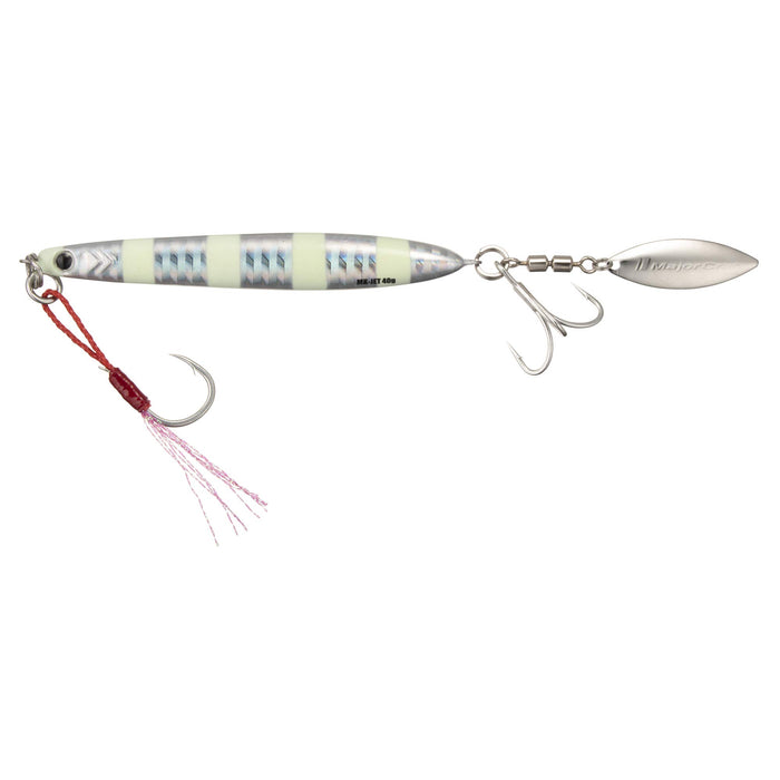 Major Craft 40G Zebra Glow Metal Jig Maki Jig Jet #7 Lure