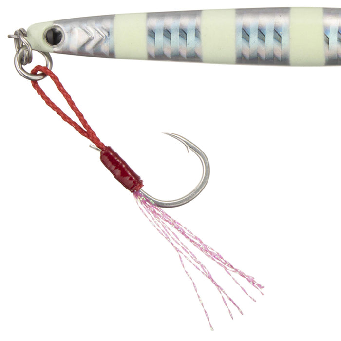 Major Craft 40G Zebra Glow Metal Jig Maki Jig Jet #7 Lure