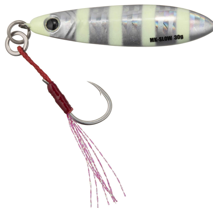 Major Craft Metal Jig Maki Slow 30G Zebra Glow Lure