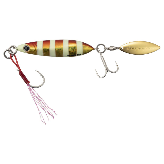 Major Craft Metal Jig Maki 30G Zebra Red Gold #77 Slow Jigging Lure