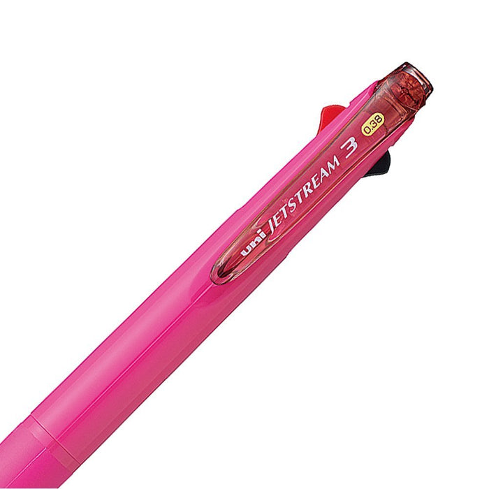 Mitsubishi Pencil Jet Stream 0.38 Easy to Write 3 Color Ballpoint Pen Rose Pink