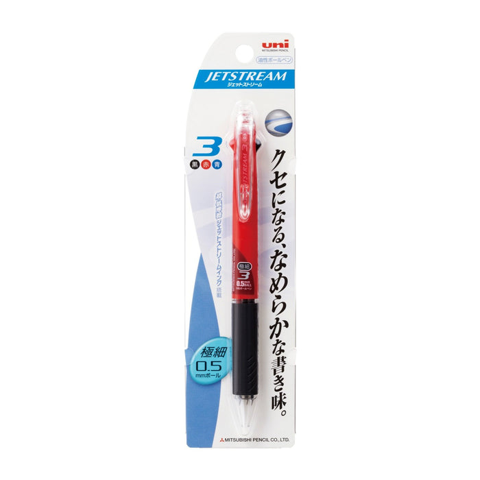 Mitsubishi Pencil Jet Stream 3 Color 0.5 Ballpoint Pen Red Easy to Write