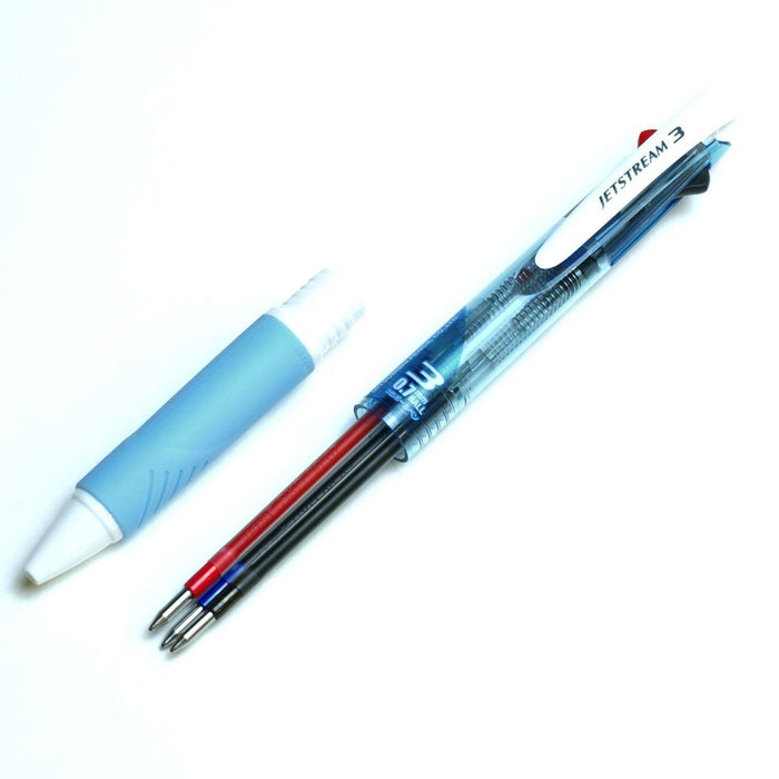 Mitsubishi Pencil Jet Stream 3 Color Ballpoint Pen 0.7mm Easy To Write Light Blue