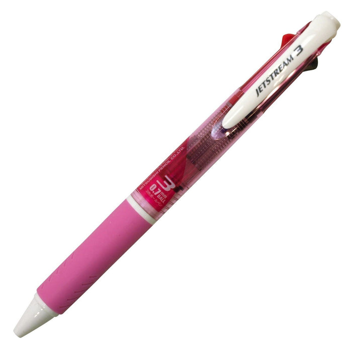 Mitsubishi Pencil Jet Stream 3-Color 0.7mm Ballpoint Pen - Pink Easy to Write