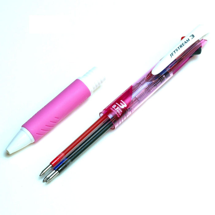 Mitsubishi Pencil Jet Stream 3-Color 0.7mm Ballpoint Pen - Pink Easy to Write