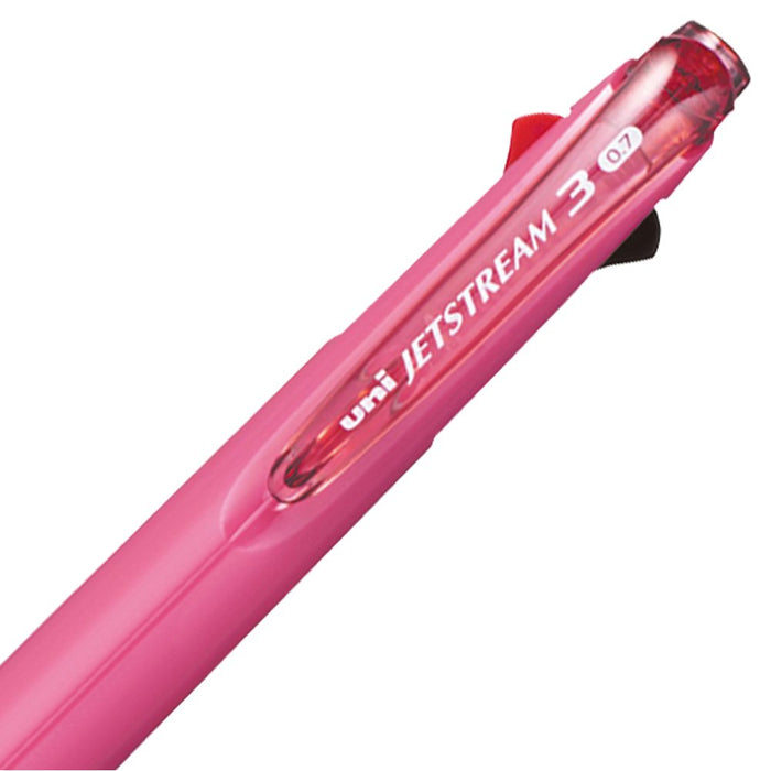 Mitsubishi Pencil Jet Stream 3-Color Ballpoint Pen 0.7 Tip Rose Pink Easy Write