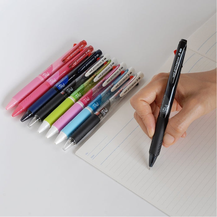 Mitsubishi Pencil Jet Stream 3-Color 0.7 Ballpoint Pen Transparent Black Easy to Write