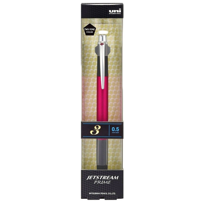 Mitsubishi Pencil Jet Stream Prime 3 Color Ballpoint Pen 0.5 Black Pink