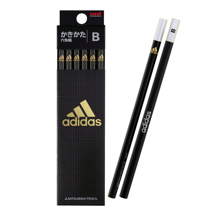 Mitsubishi Pencil Hexagonal Shaft Black Gold Uni Drawing Pencil Ai04 B 1 Dozen