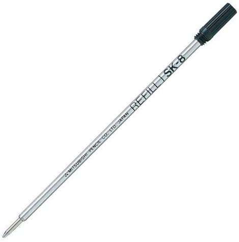 Mitsubishi Pencil Ballpoint Pen Refill 0.8mm Black Ink Pack of 4