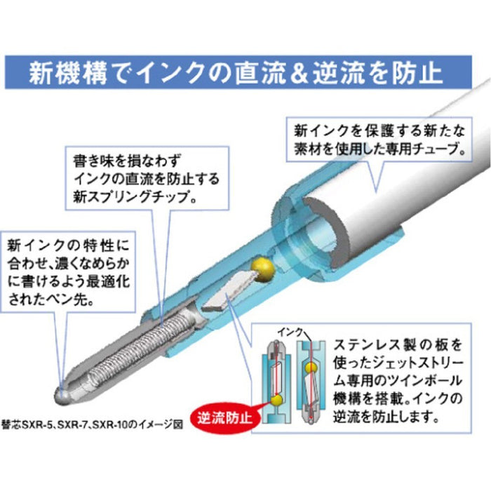 Mitsubishi Pencil Jet Stream 0.38 Black Ballpoint Pen Refills Pack of 5