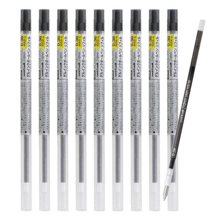 Mitsubishi Pencil Ballpoint Pen Refills Style Fit 0.38 Black Pack of 10