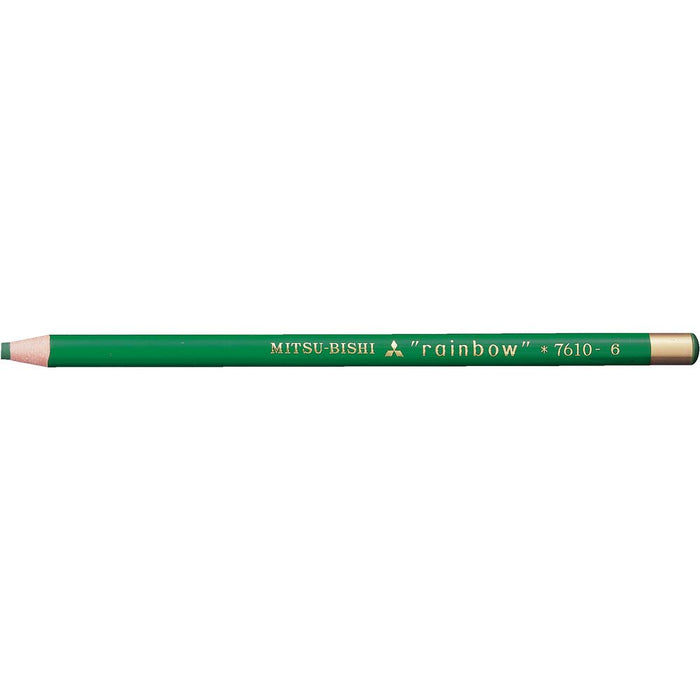 Mitsubishi Pencil Aqueous Dermatograph No.7610 Green Colored Pencil Pack of 12