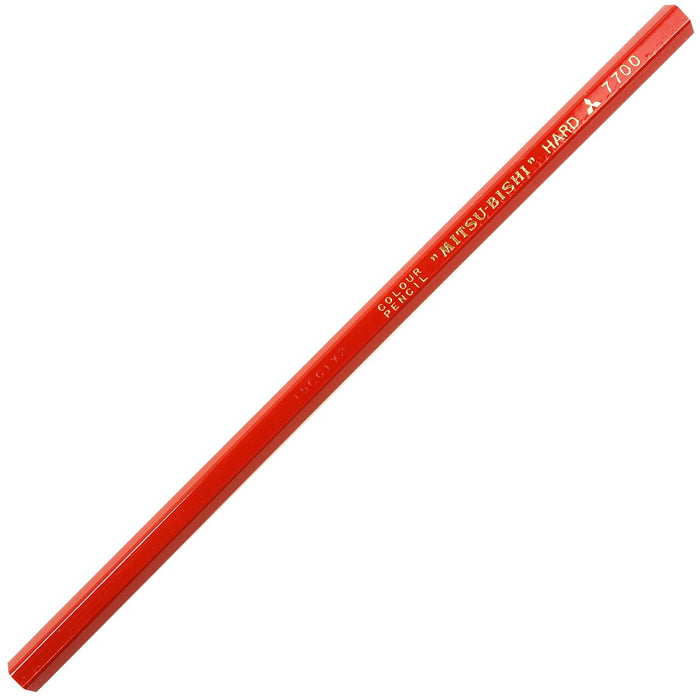 Mitsubishi Pencil No.7700 - Pack of 12 Red Hard Colored Pencils