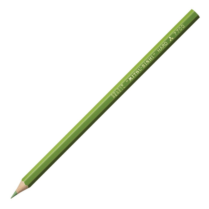 Mitsubishi Pencil No.7700 Hard Yellow Green Colored Pencil Pack of 12