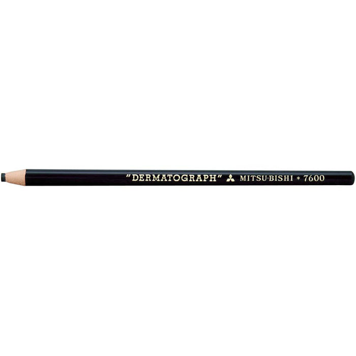 Mitsubishi Pencil No.7600 - Black Oil-Based Colored Pencils Pack of 12