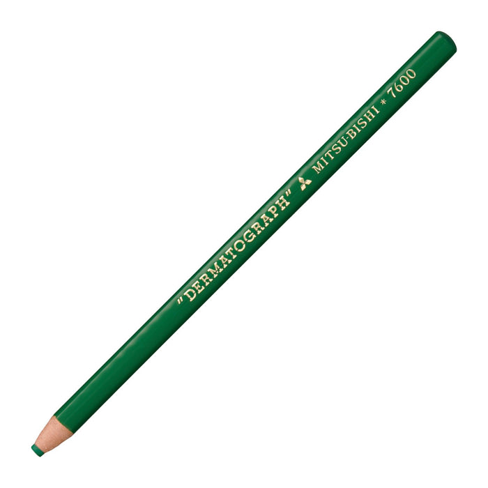 Mitsubishi Pencil No.7600 Green Oil-Based Colored Dermatograph - Pack of 12