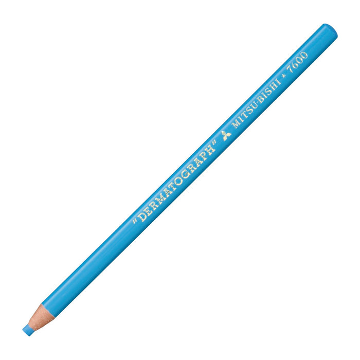 Mitsubishi Pencil K7600.8 Light Blue Dermatograph Oil-Based Colored Pencil 1 Dozen