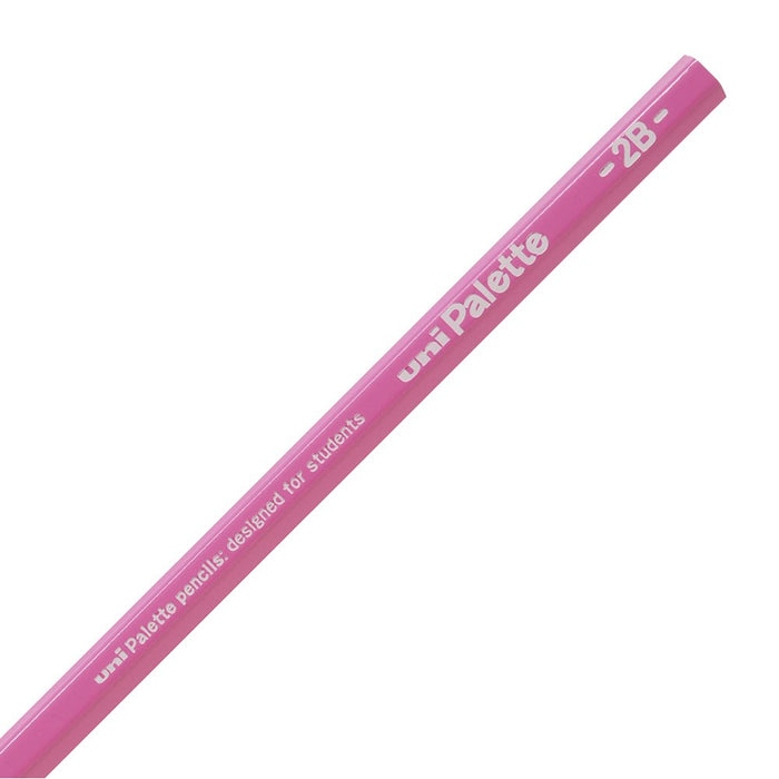 Mitsubishi Pencil Uni Palette 2B Drawing Pencils in Pastel Pink - Pack of 12