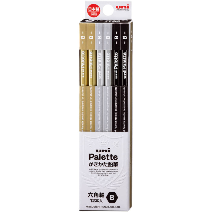 Mitsubishi Pencil Uni Palette B Drawing Black Pack of 12