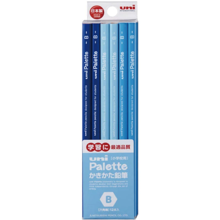 Mitsubishi Pencil Uni Palette B Pastel Blue Drawing Pencils Pack of 12