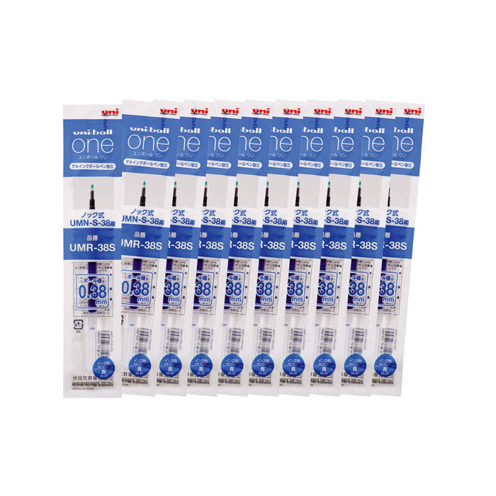 Mitsubishi Pencil Uniball One Gel Ballpoint Pen Refill 0.38 Blue 10 Pieces