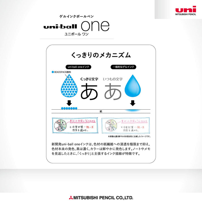 三菱铅笔 Uniball One 凝胶圆珠笔替换芯 0.38 毫米 红色 10 支