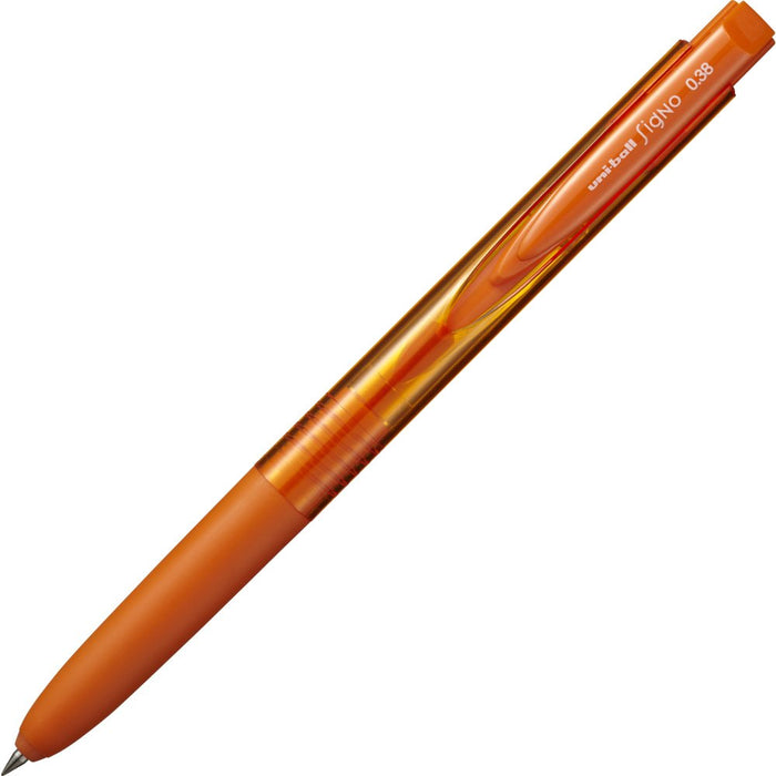 Mitsubishi Pencil Signo Rt1 Gel Ballpoint 0.38 Orange - 10 Pack