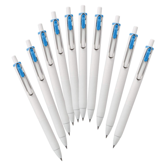 Mitsubishi Pencil Gel Ballpoint Uniball One 0.38 Light Blue 10 Pack