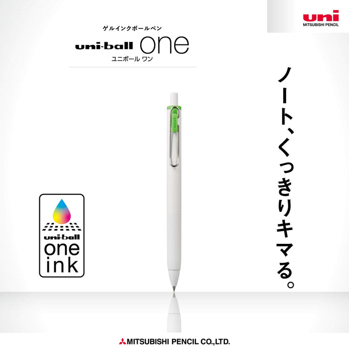 Mitsubishi Pencil Uniball One Gel Ballpoint Pen 0.38 Lime Green 10-pieces