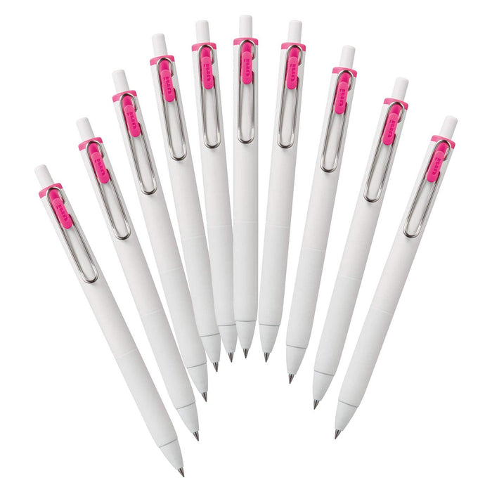 Mitsubishi Pencil Uniball One Gel Ballpoint Pen 0.38mm Pink 10-Pack