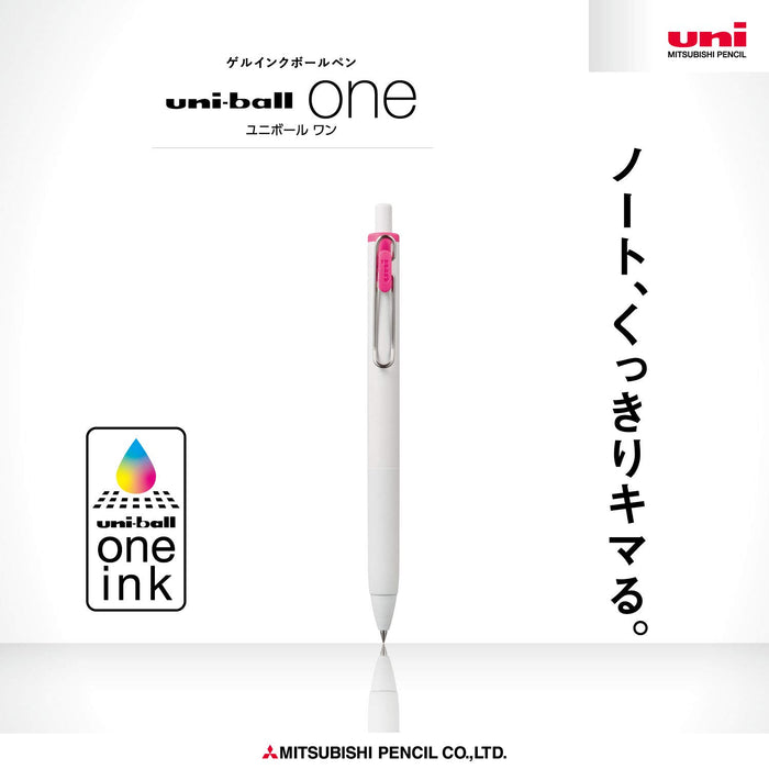 Mitsubishi Pencil Uniball One Gel Ballpoint Pen 0.38mm Pink 10-Pack