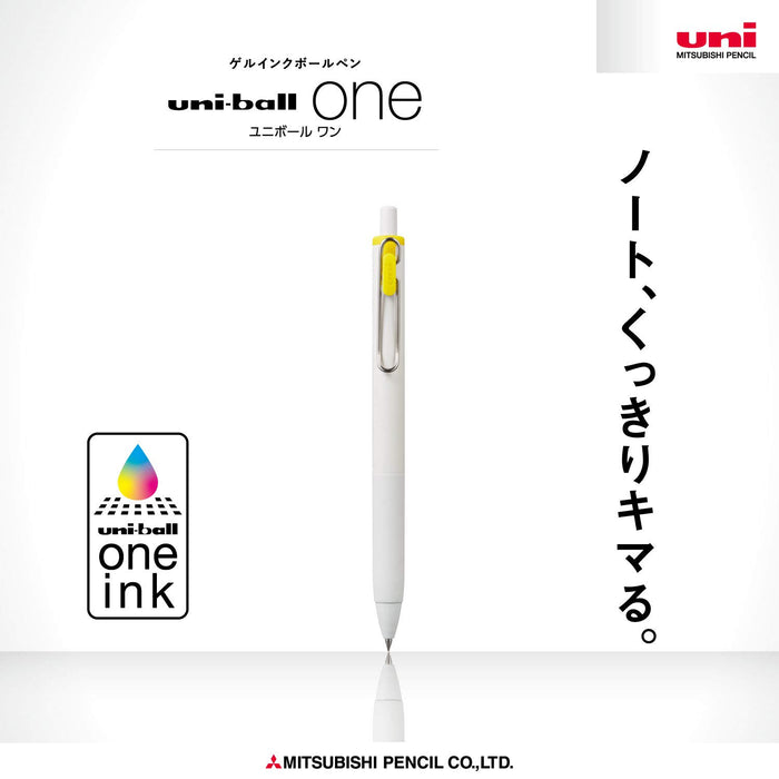 Mitsubishi Pencil Uniball One Gel Ballpoint Pen 0.38mm Yellow 10-Pack