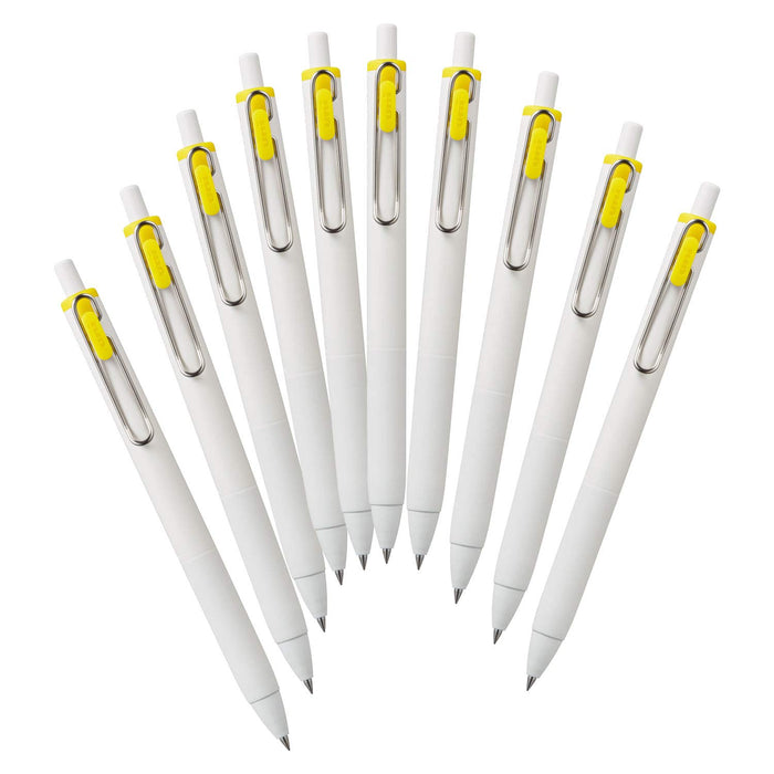 Mitsubishi Pencil Uniball One 0.5 Gel Ballpoint Pen Yellow 10 Pieces Pack