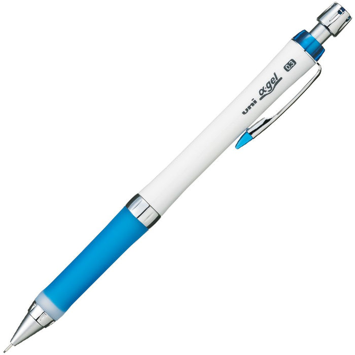 Mitsubishi Pencil Mechanical Pencil Uni Alpha Gel Slim M3807Gg1Pw.33 White Blue