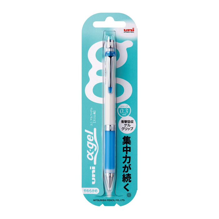 Mitsubishi Pencil Mechanical Pencil Uni Alpha Gel Slim M3807Gg1Pw.33 White Blue