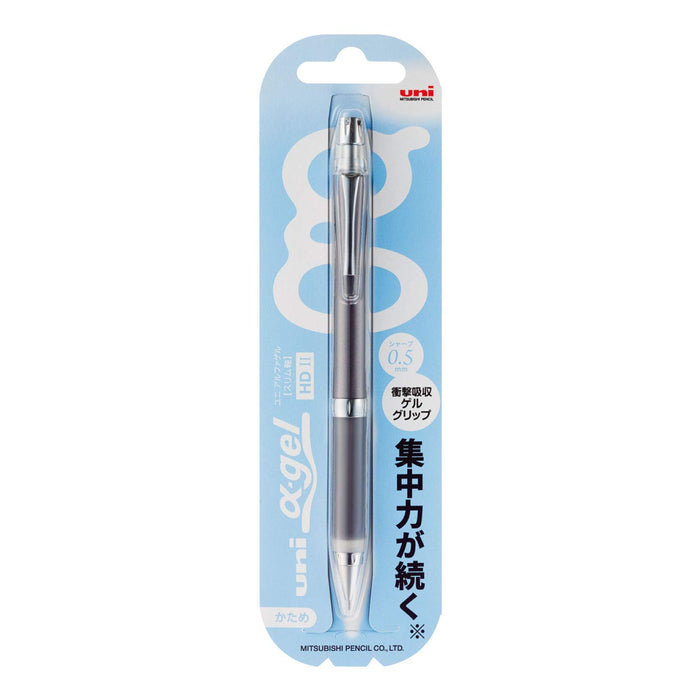 Mitsubishi Pencil Uni Alpha Gel Slim Hard 0.5 Gunmetal Mechanical Pencil