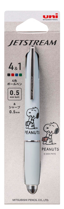 Mitsubishi Pencil Jet Stream Multi-Function Pen 4&1 0.5 Limited Peanuts Snoopy Light Blue