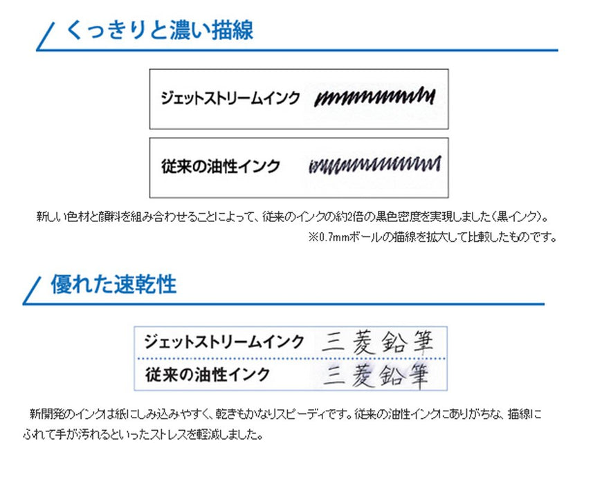 三菱铅笔 Jetstream 四合一笔 0.5 海军蓝 - 日本制造